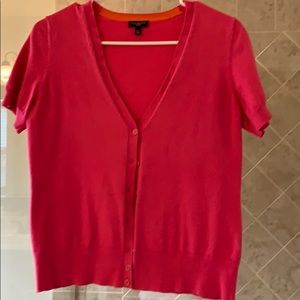 Talbots short sleeve pink cardigan